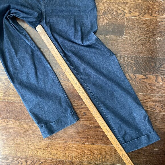 Tory Burch Dark Denim Etta Cuffed Jeans PantsTrousers-Size 28 - Picture 7 of 14